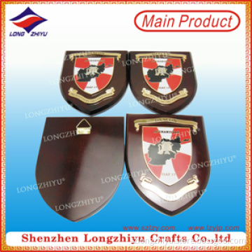 United Kingdom High Polished Wooden Based Award Metal Plaques
